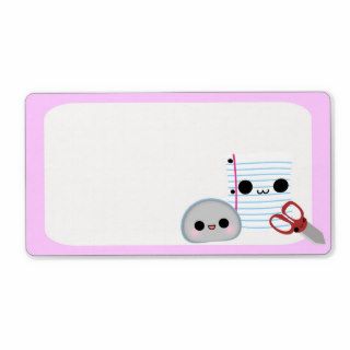 Rock Paper Scissors Personalized Shipping Labels