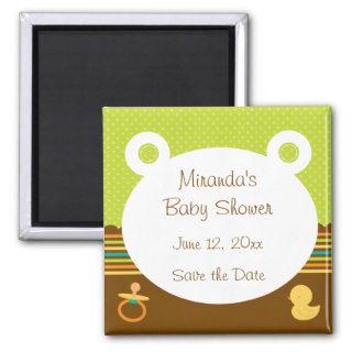 Cute Teddy Bear Baby Shower Magnet