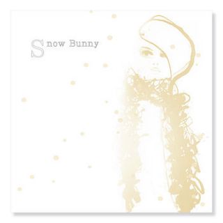 christmas card snow bunny by soul water