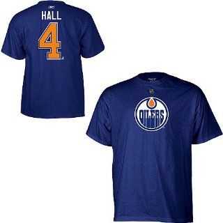 Edmonton Oilers Taylor Hall Blue Name and Number T Shirt  Football Apparel  Sports & Outdoors