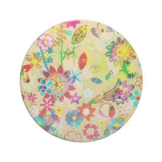 Hand Drown Colorful Flower Drink Coaster