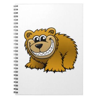 Cartoon Grizzly Bear Spiral Notebook