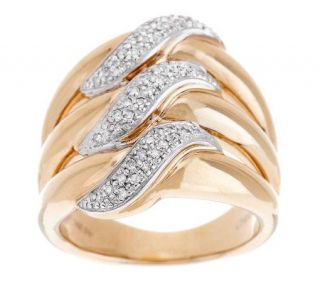 Multi row Polished 1/5 ct tw Diamond Ring 14K Gold —