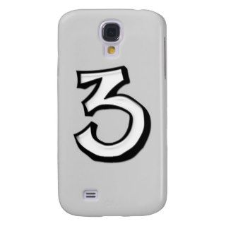 Silly Number 3 white iPhone 3G Case Samsung Galaxy S4 Case