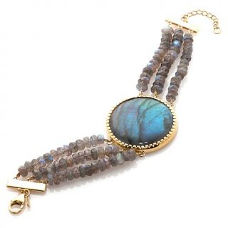 Colleen Lopez Labradorite Vermeil "The Dream of The Crop" 6 1/2" Beaded Bracele