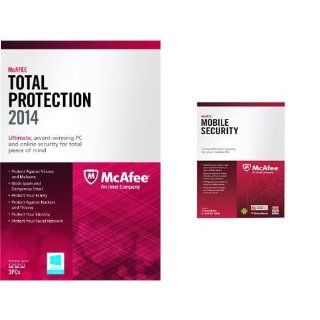 Bundle McAfee Total Protection 3PC 2014 and Mobile Security Suite 2014 Software