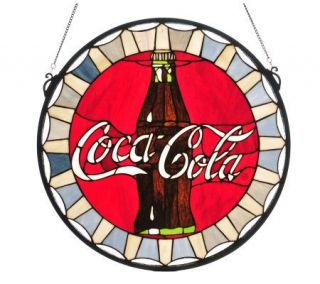 Tiffany Style Coca Cola Bottle Cap Stained Glass Window —