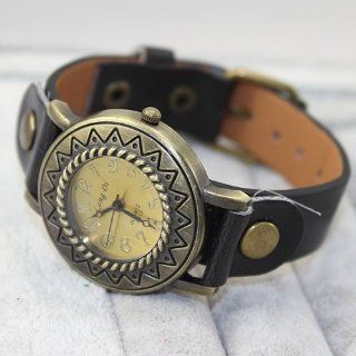 JOINNEW Black Roman Number Vintage Leather Wrap Quartz Watch Fashion Women/Men Bracelet Wirstwatch Watches