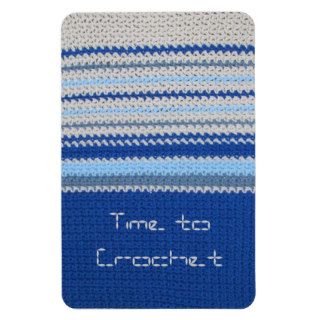 Crochet pattern   blue stripes vinyl magnets
