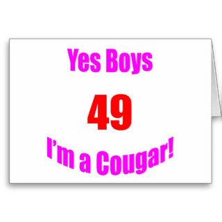 49 Cougar Birthday Card