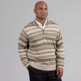 Alex Cannon Men's Multi Stripe Quarter Zip Sweater Alex Cannon Quarter Zip Sweaters