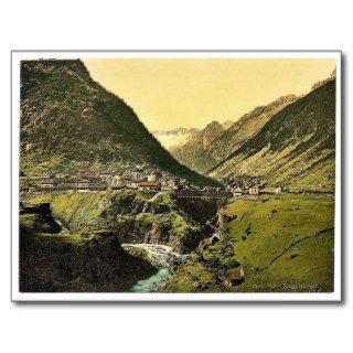 Goschenen, general view, St. Gotthard Railway, Swi Postcards