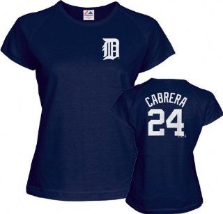 Miguel Cabrera Detroit Tigers Women's Name & Number Tee  Athletic Shirts  Sports & Outdoors