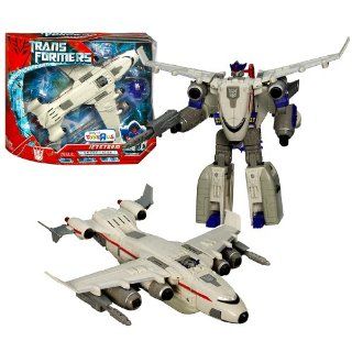 Hasbro Year 2007 Transformers Movie All Spark Power Series Ultra Class 9 Inch Tall Robot Action Figure   Decepticon JETSTORM with Electronic Lights and Sounds Plus Missile (Vehicle Mode Cargo Plane) Toys & Games