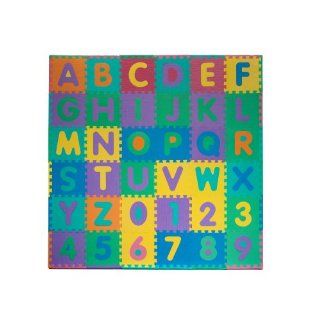 Foam Floor Alphabet and Number Puzzle Mat for Kids, 96 Piece Toys & Games