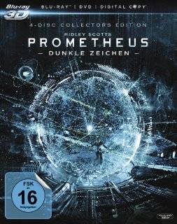 Prometheus   Dunkle Zeichen + Blu ray + DVD + Digital Copy Collector's Edition Blu ray 3D Noomi Rapace, Logan Marshall Green, Michael Fassbender, Ridley Scott DVD & Blu ray