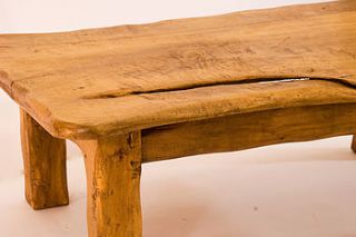 large handmade solid wooden coffee table by kwetu