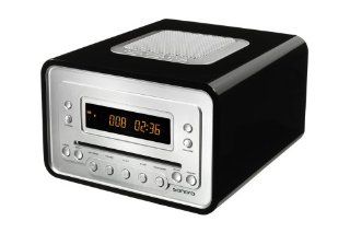 sonoro cubo Design CD Radio AU 1300 BL ( CD Player, LCD Anzeige, UKW Tuner, AUX Eingang) schwarz Audio & HiFi