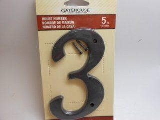 Gatehouse House Number Black "3" (5 inches)    