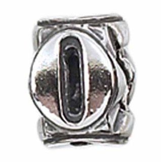 Zable Sterling Silver Number 0 Bead Charm Jewelry