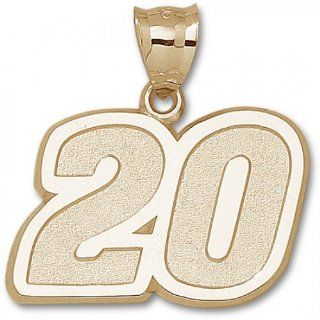 Number 20 Pendant   Nascar in Gold Plated   Divine   Unisex Adult Jewelry