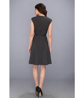 Calvin Klein Luxe Cap Sleeve A Line Dress