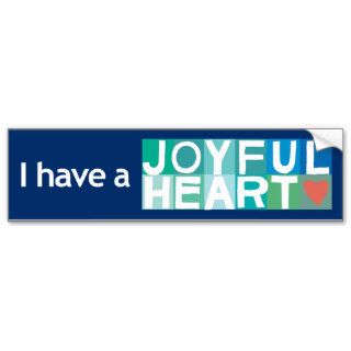 Joyful Heart Bumper Sticker   Navy