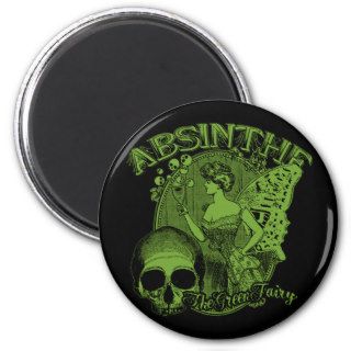 Absinthe Green Fairy Lady Refrigerator Magnets
