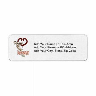 Stethoscope Nurses Have Heart T shirts and GIfts Return Address Label