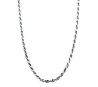 Sterling 22 Rope Chain Necklace —