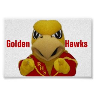Rogers Golden Hawk Costumed Mascot Posters