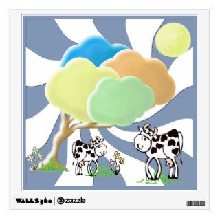 Spring Cow and Calf Wall Decal