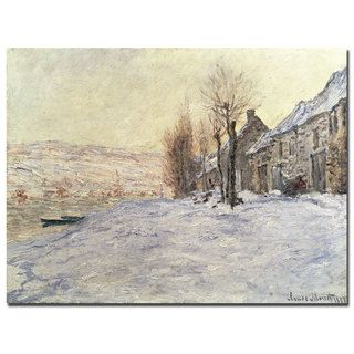 Claude Monet 'Lavacourt Under Snow 1878 81' Canvas Art Trademark Fine Art Canvas