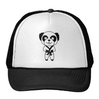 Martial Arts Panda Bear Mesh Hats