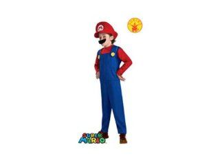 Original Lizenz Mariokostm Kostm Super Mario Brothers Bros. Rot fr Kinder Kinderkostm Gr. L, M, S, GreM Spielzeug
