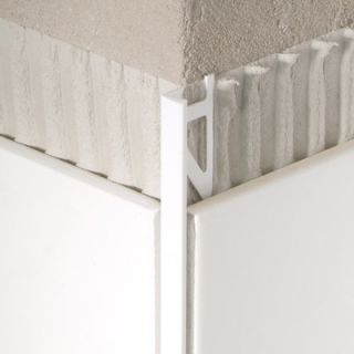 Blanke 96 x 1 Corner Piece Tile Trim in Aluminum Satin Silver