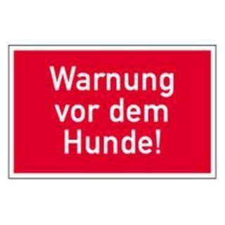 Schild Warnung vor dem Hunde 15 x 25cm PVC Baumarkt