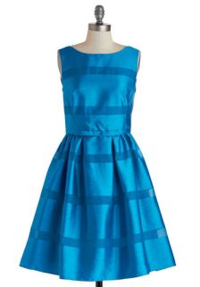 Dinner Party Darling Dress in Azure  Mod Retro Vintage Dresses