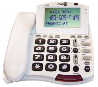 Amplified Speakerphone with Extra Large Display  White —