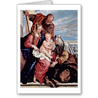 Holy Family With St. Anne By Sebastiano Ricci Greeting Card