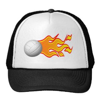 Awesome Flaming Volleyball Trucker Hat