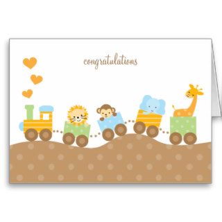Animal Train Note Cards Greeting Cards