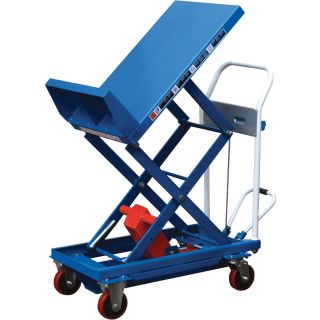 Vestil Lift and Tilt Steel Cart with Sequence Select — 400Lb. Capacity, 13in.–31in. Service Range, Model# CART-400-LT  Hydraulic Lift Tables   Carts