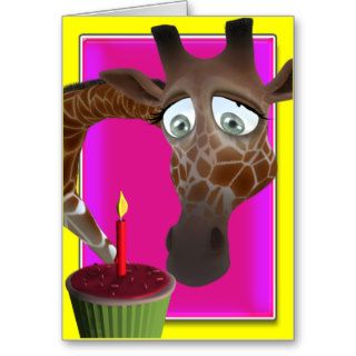 Giraffe Birthday Greeting Card