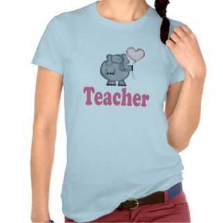 Cute Teacher T shirt with Elephant