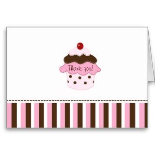 Sweetness Lil Cupcake Folded Thank you notes Cards