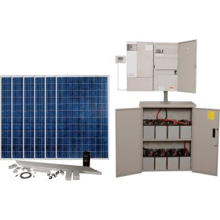 BPS Backup Solar Power Source — 6,000 Watt System, 120 Volt, 8 Batteries, 6 Solar Panels, Model# 6SXW6000 8AGM  Complete Solar Packages