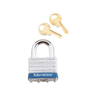 Master Lock 1 3/4in. Shrouded Steel Keyed Different Padlock, Model# 1D  Pad Locks