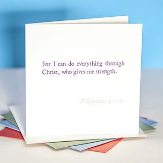 'i can do everything' bible verse card by belle photo ltd