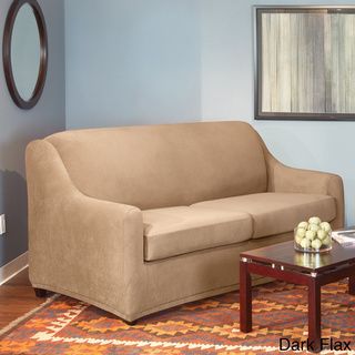 Sure Fit Stretch Pearson Full 3 piece Sleeper Sofa Slipcover Sure Fit Sofa Slipcovers